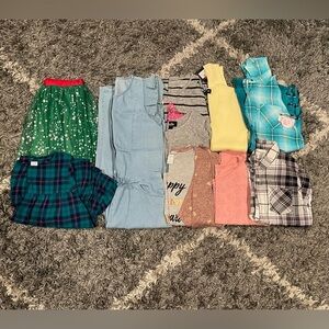 Girls Clothing Bundle Skirt Romper Sweaters Plaid Button Ups Sz 14-16 Christmas